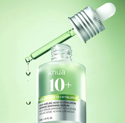 Textura del sérum Anua Azelaic Acid 10 Hyaluron Redness Soothing Serum – fórmula ligera e hidratante con ácido azelaico y ácido hialurónico