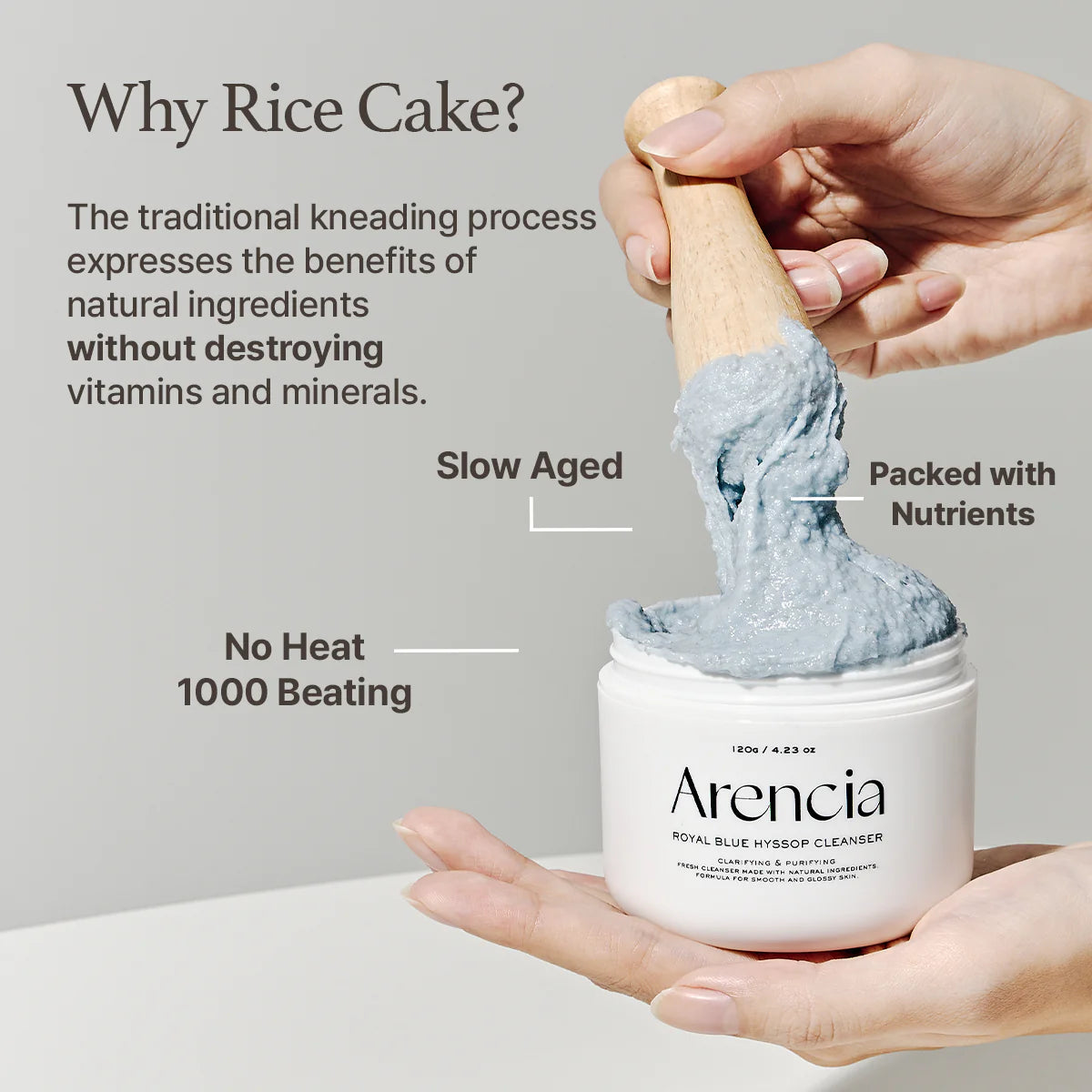 Blue Hyssop Rice Mochi Cleanser