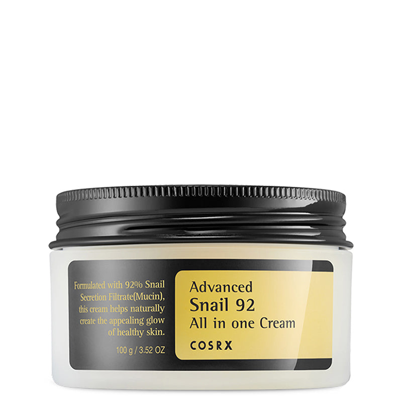COSRX Advanced Snail 92 All In One Cream – Korean moisturizer with 92% snail mucin for skin repair