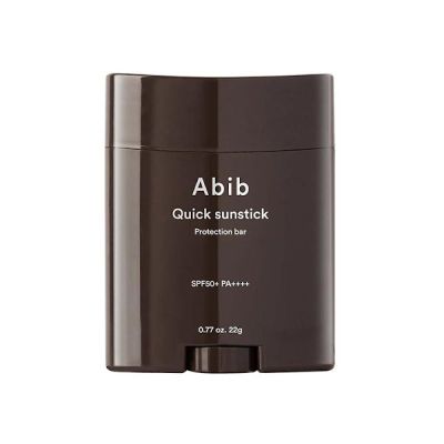Abib Quick Sunstick Protection Bar SPF50+ PA++++ – curved sunstick in sleek black tube