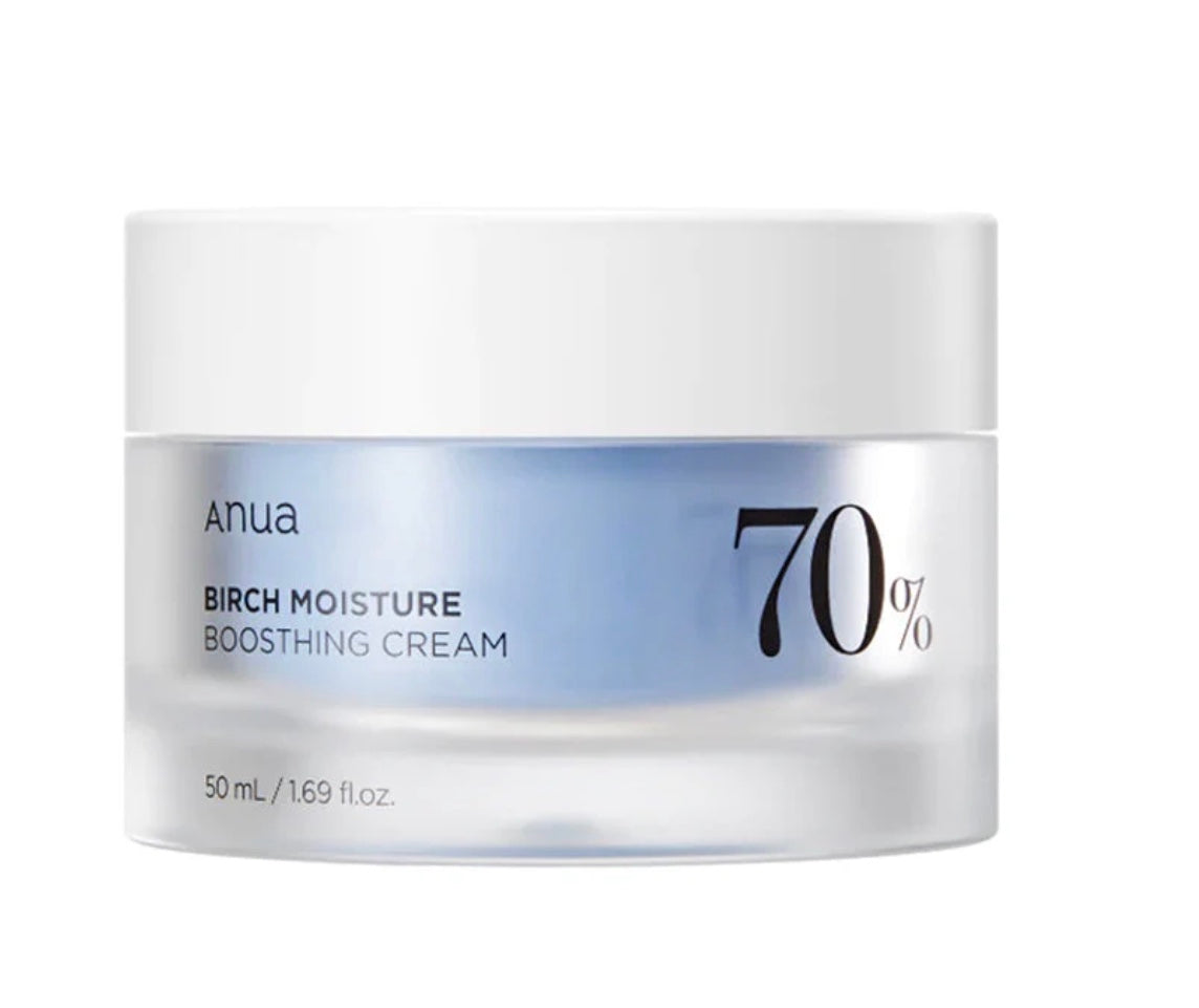Crema Anua Birch 70 Moisture Boosting Cream en su envase sobre fondo neutro.
