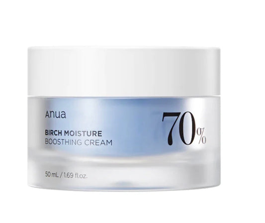 Crema Anua Birch 70 Moisture Boosting Cream en su envase sobre fondo neutro.