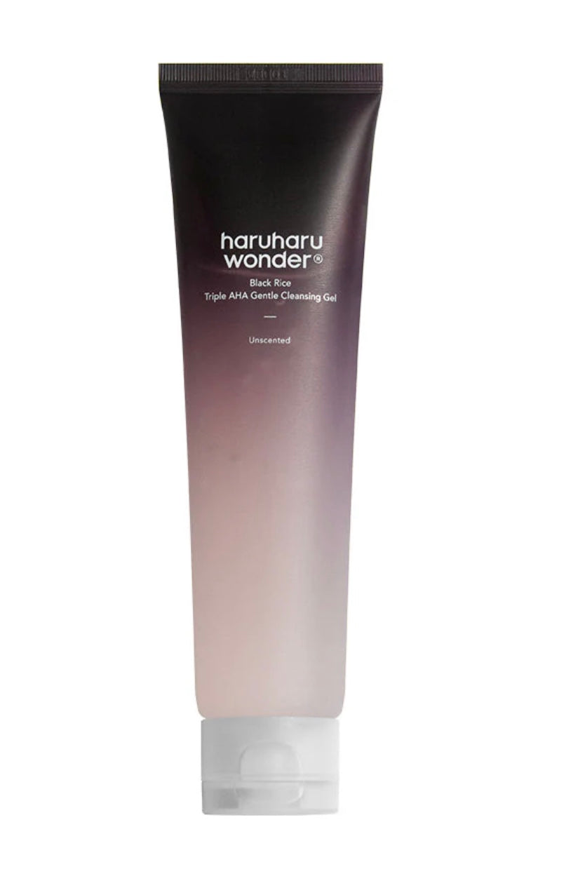 HaruHaru Black Rice Triple AHA Gel limpiador envase