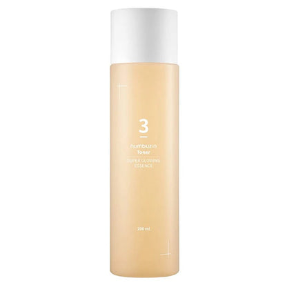 Numbuzin No.3 Super Glowing Essence Toner – tónico esencia iluminador con 50 fermentos para una piel radiante.