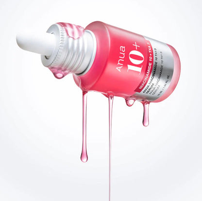 Textura del Anua Niacinamide 10% + TXA 4% Serum – fórmula acuosa y ligera.