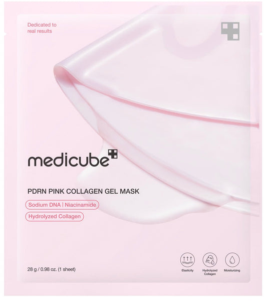Medicube PDRN Pink Collagen Gel Mask – mascarilla en gel con PDRN y colágeno.