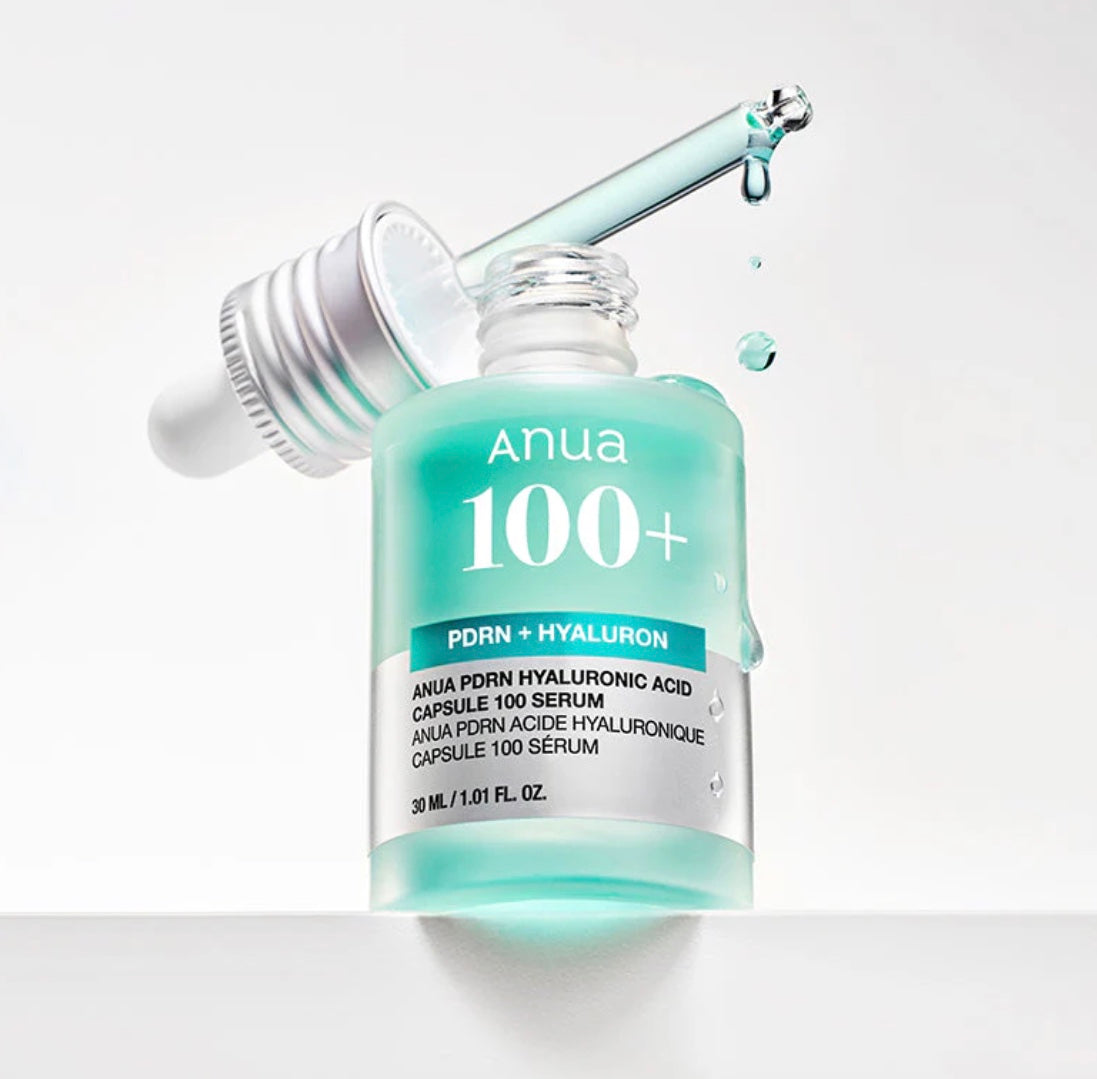 Textura del serum Anua PDRN Hyaluronic Acid Capsule 100 sobre la piel
