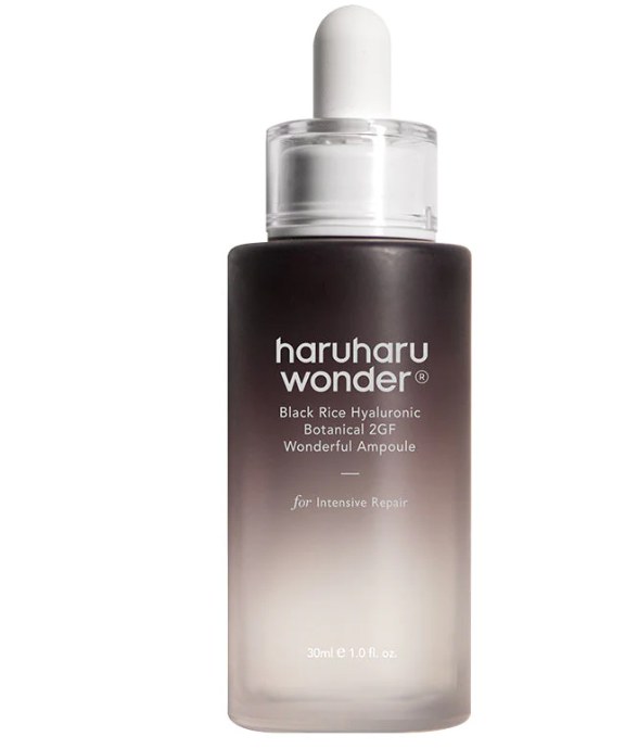 Haruharu Wonder Black Rice Ampoule – Anti-aging Korean serum with hyaluronic acid and 2GF