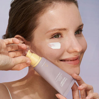 Sunscreen mineral suave para piel sensible con aceite de arroz