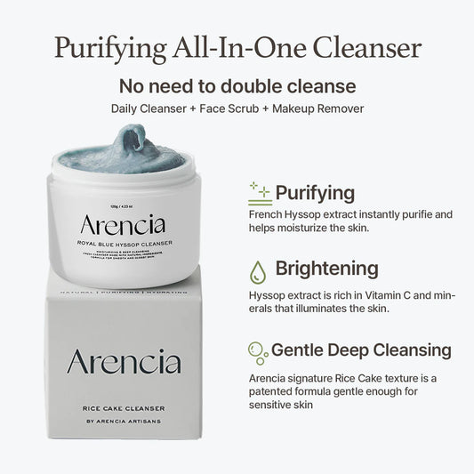 Blue Hyssop Rice Mochi Cleanser
