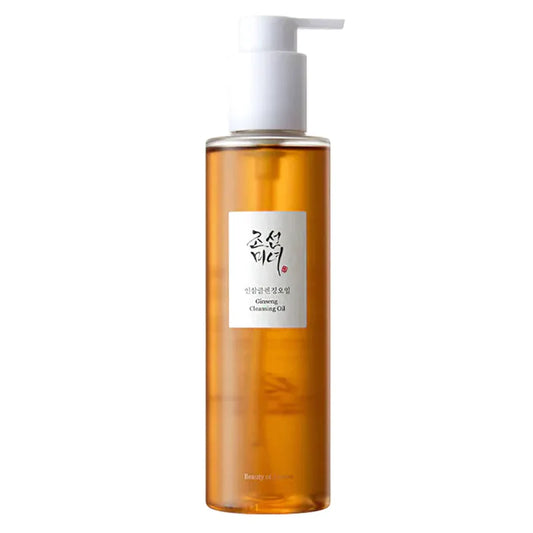 Beauty of Joseon Ginseng Cleansing Oil – 210 ml transparent brown bottle with pump in minimal design